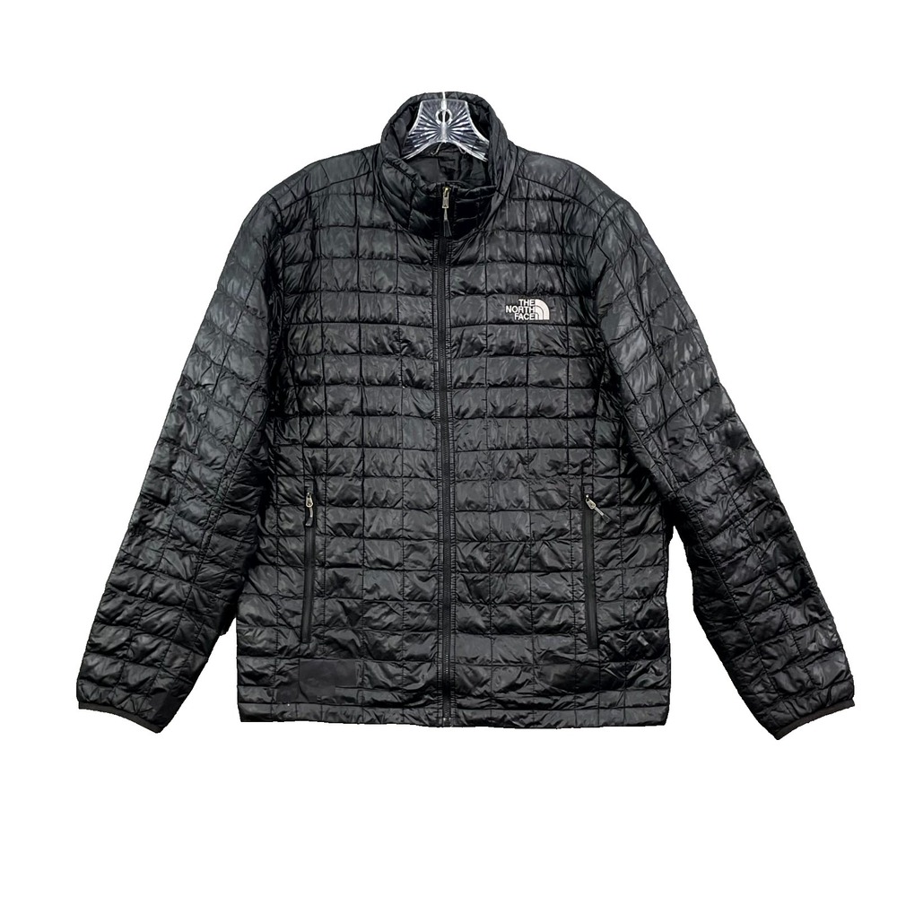 The North Face ThermoBall Jacket Mens Medium Black Nylon‎ Hiking Outdoor Camping
